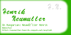 henrik neumuller business card